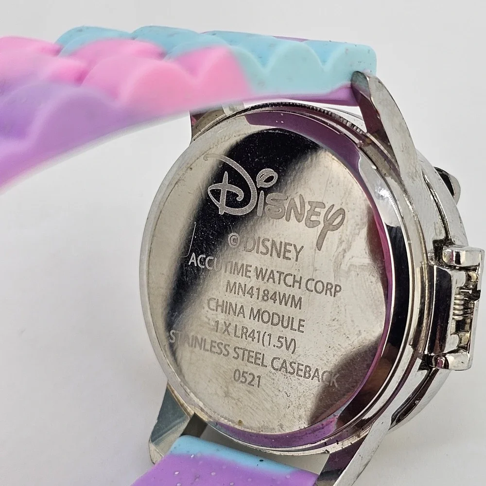 Disney Minnie Mouse Unicorn Spinner Digital LCD Kids Watch 36MM New‎ Battery
